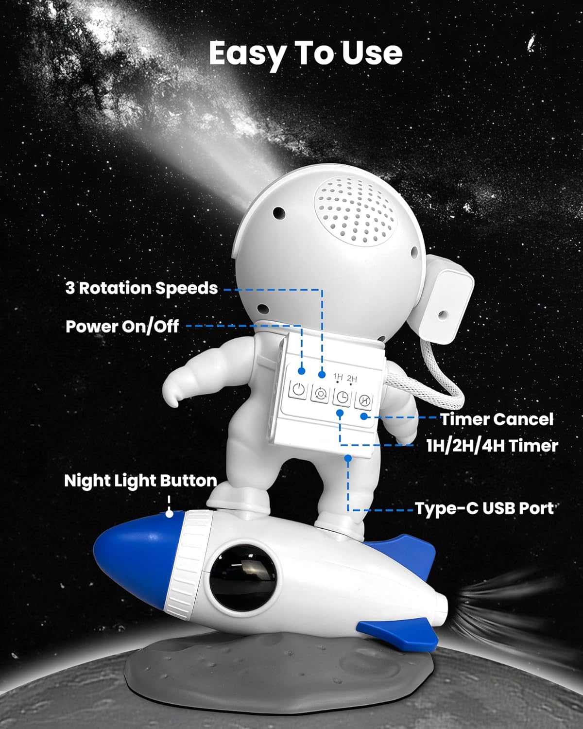 Projecteur Astronaute Ciel Etoile