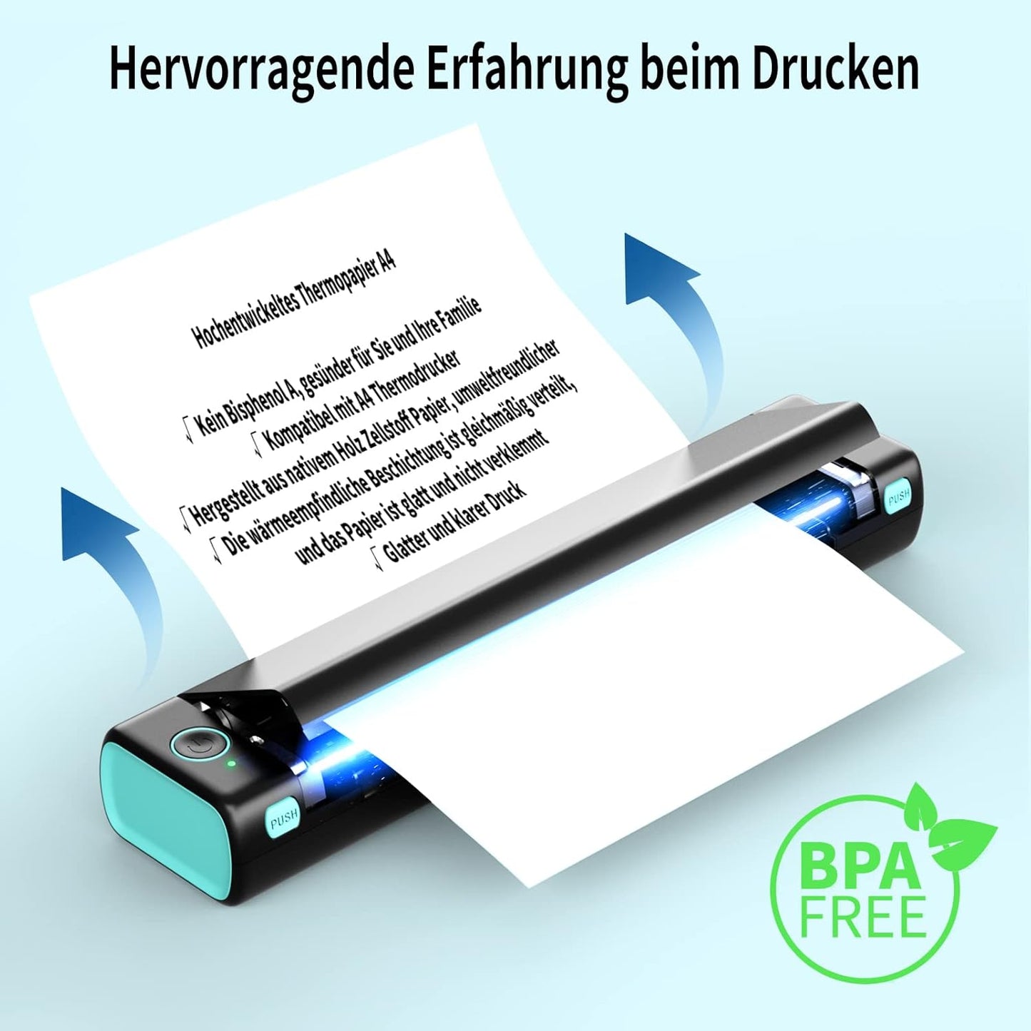 Papier Thermique à Séchage Rapide A4 pour Imprimante Portable