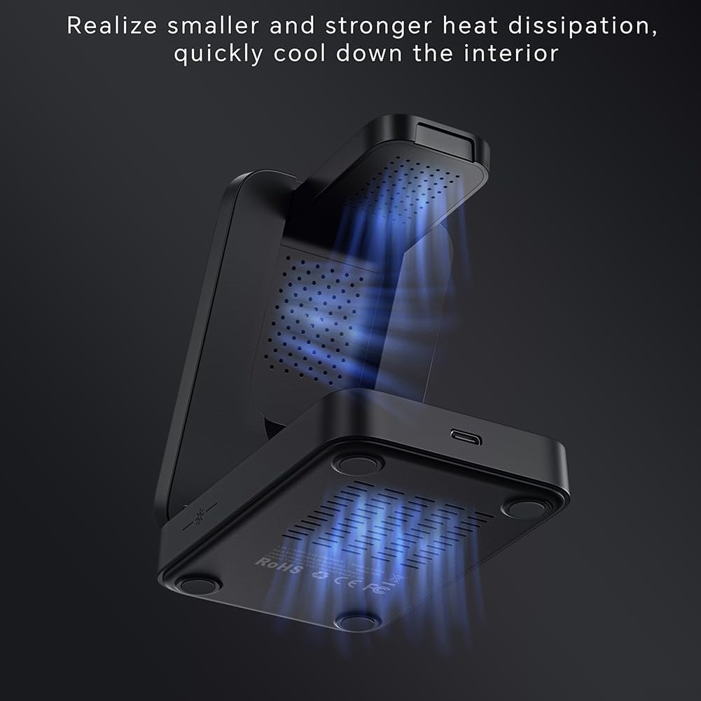 Support de charge magnétique sans fil 3 en 1 pour iPhone Station de charge rapide