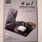 Station de charge sans fil 4 en 1 avec horloge LED