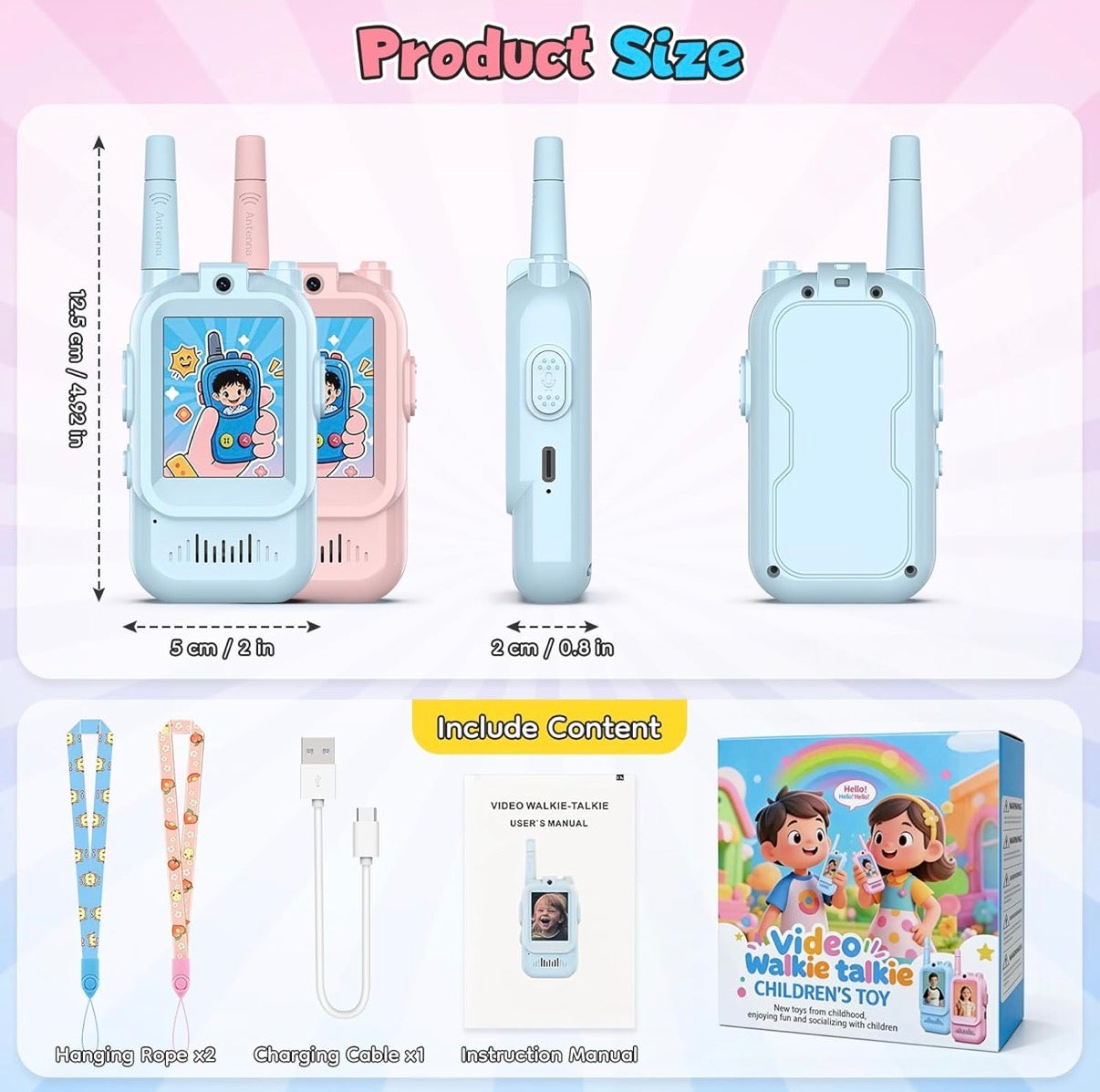 Talkie-Walkie Vidéo Enfant – Communication Fun & Sécurisée