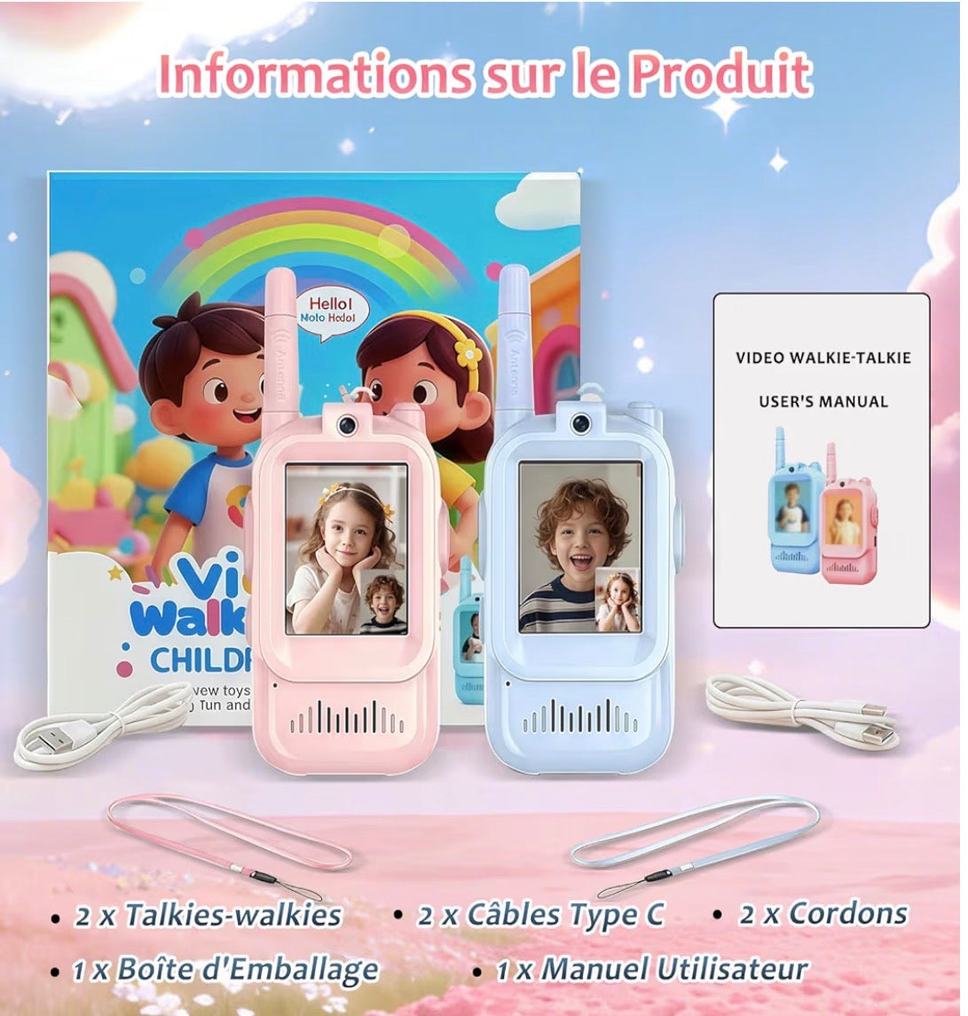 Talkie-Walkie Vidéo Enfant – Communication Fun & Sécurisée